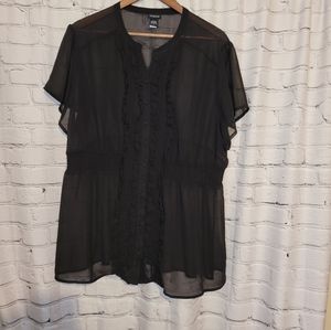 Torrid Sheer Button Down shirt